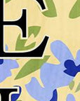 59" Black Blue Cream And Green Solid Wood Daisies Welcome Porch Sign