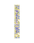59" Black Blue Cream And Green Solid Wood Daisies Welcome Porch Sign