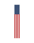 47" Red White And Blue Stars And Stripes Solid Wood Porch Sign