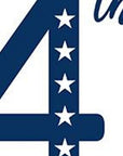 47" Red White And Blue Solid Wood Happy July 4th Porch Sign