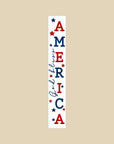 47" Red White And Blue Solid Wood God Bless America Porch Sign