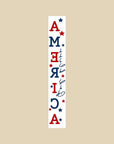 47" Red White And Blue Solid Wood God Bless America Porch Sign