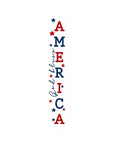 47" Red White And Blue Solid Wood God Bless America Porch Sign