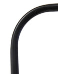 61" Black Metal Arched Floor Lamp With Black Linen Drum Shade