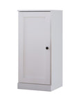 36" White Solid Wood Adjustable Three Tier Library Bookcase with One Door
