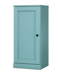 36" Aqua Solid Wood Adjustable Three Tier Library Bookcase with One Door