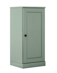 36" Sage Solid Wood Adjustable Three Tier Library Bookcase with One Door
