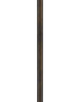 62" Bronze Metal Two Light Floor Lamp With Bone Green And Orange Abstract Tiffany Glass Empire Shade
