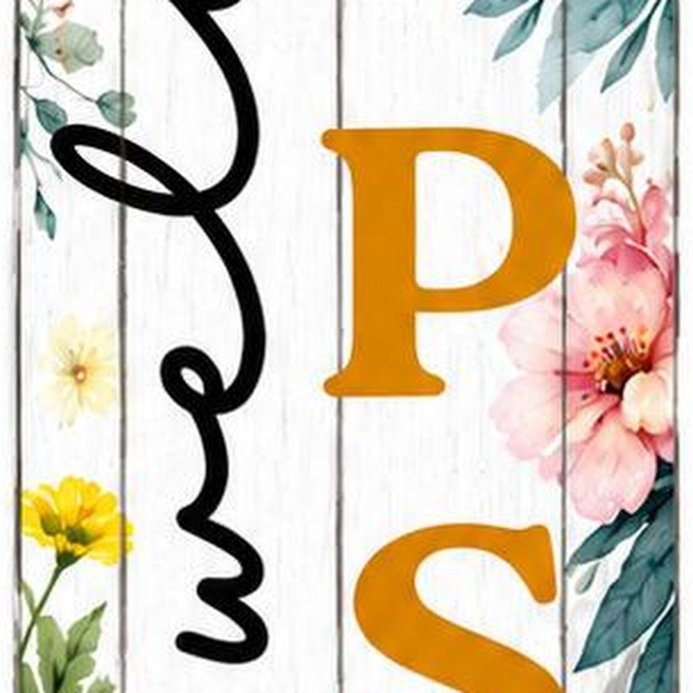 46" Orange Black And White Solid Wood Welcome Peeps Easter Porch Sign