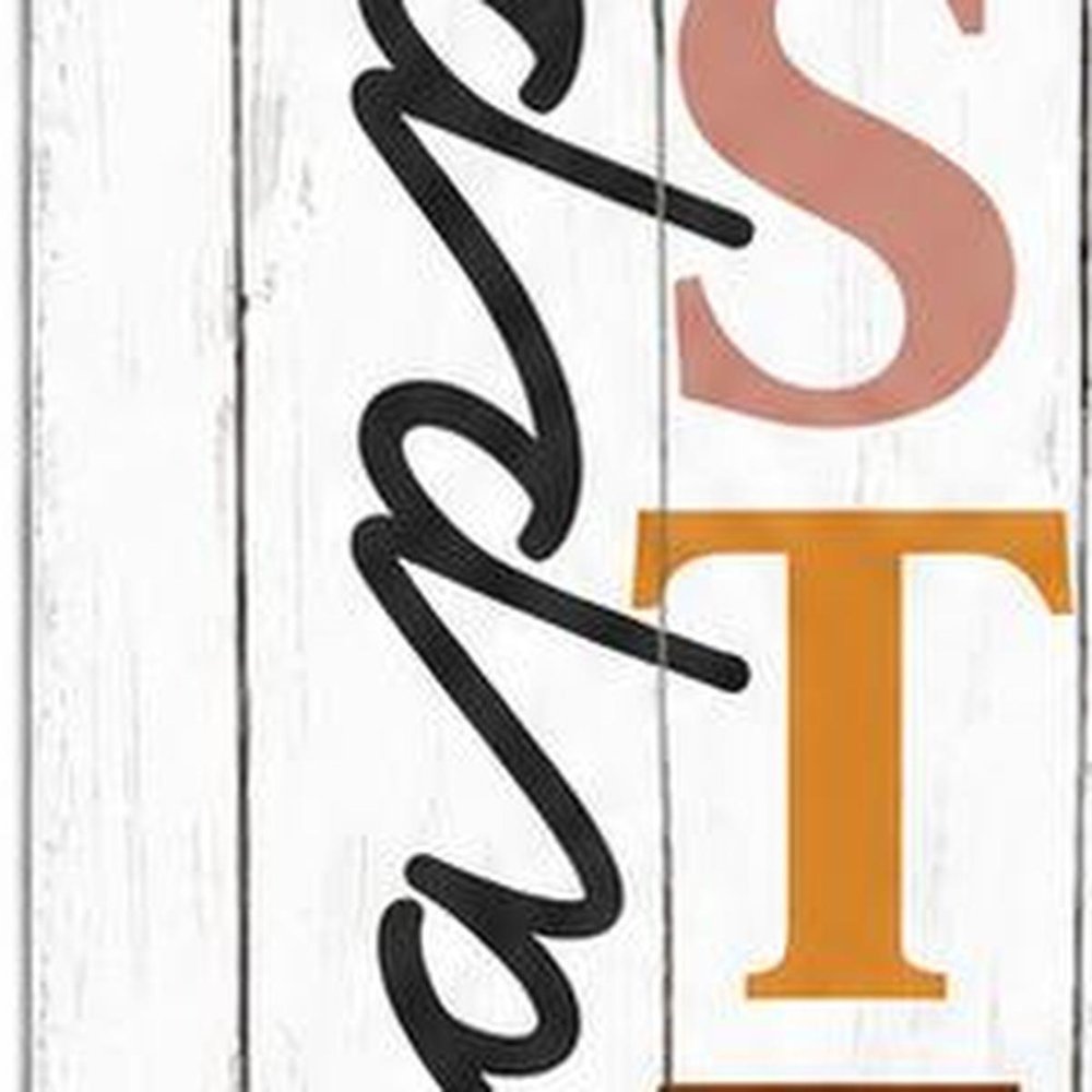 46" Green Black And White Solid Wood Happy Easter Porch Sign