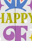 46" Lime Green Blue And White Solid Wood Happy Easter Porch Sign