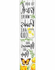 46" Yellow Green And White Solid Wood Welcome to our Porch Where Drinks are Cod and Memories are Made Porch Sign