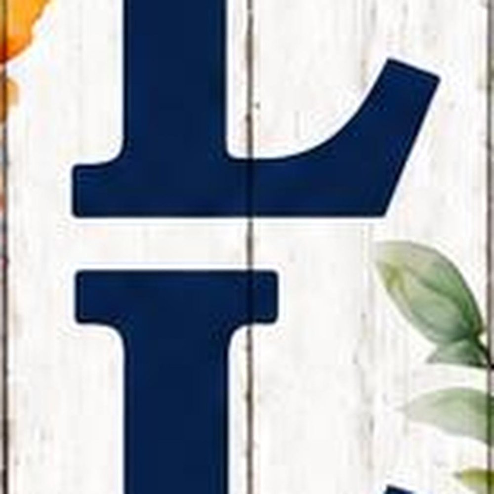 46" Orange White And Green Solid Wood Oh Hello Porch Sign