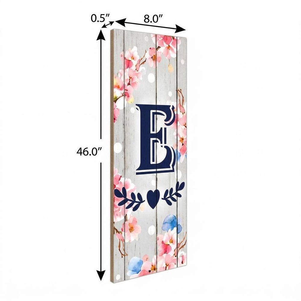 46" Dark Blue Pink And White Solid Wood Welcome To Our Home Porch Sign