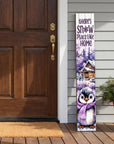 46" Lavender White And Brown Solid Wood There's Snow Place Like Home Porch Sign