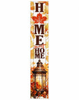46" Dark Brown White And Orange Solid Wood Home Sweet Home Porch Sign