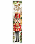 36" Gold Red White And Green Solid Wood Happy Holidays Christmas Nutcracker Porch Sign
