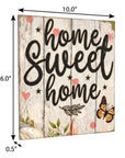 36" Gray Off White And Black Solid Wood Home Sweet Home Porch Sign