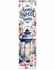 36" Pink Navy Blue And White Solid Wood Home Sweet Home Porch Sign