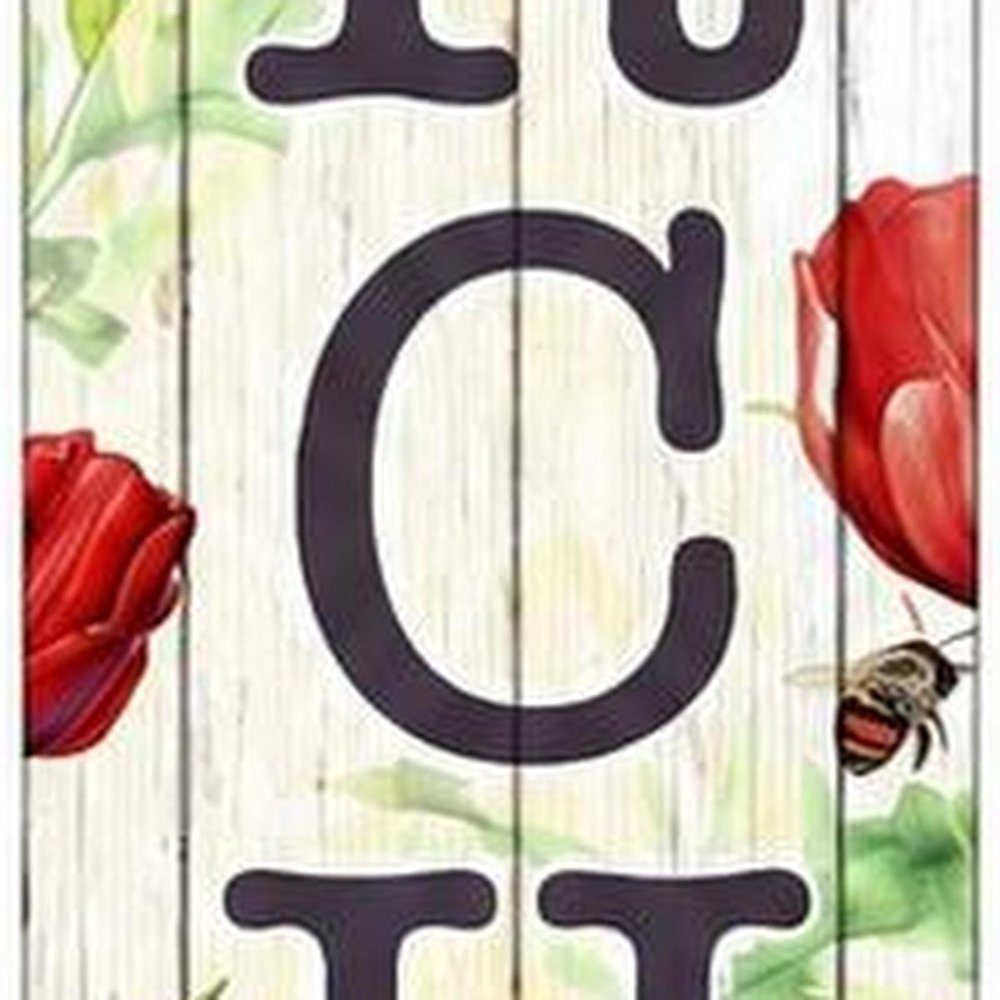 46" Green Red White And Black Solid Wood Front Porch Sittin' Butterfly Porch Sign