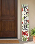 46" Green Red White And Black Solid Wood Front Porch Sittin' Butterfly Porch Sign
