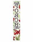 46" Green Red White And Black Solid Wood Front Porch Sittin' Butterfly Porch Sign