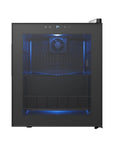 20" X 17" Clear and Black Metal Single Compartment Can Beverage Refrigerator