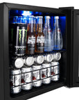 20" X 17" Clear and Black Metal Single Compartment Can Beverage Refrigerator