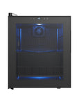 20" X 17" Clear and Black Metal Single Compartment Can Beverage Refrigerator
