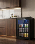 20" X 17" Clear and Black Metal Single Compartment Can Beverage Refrigerator
