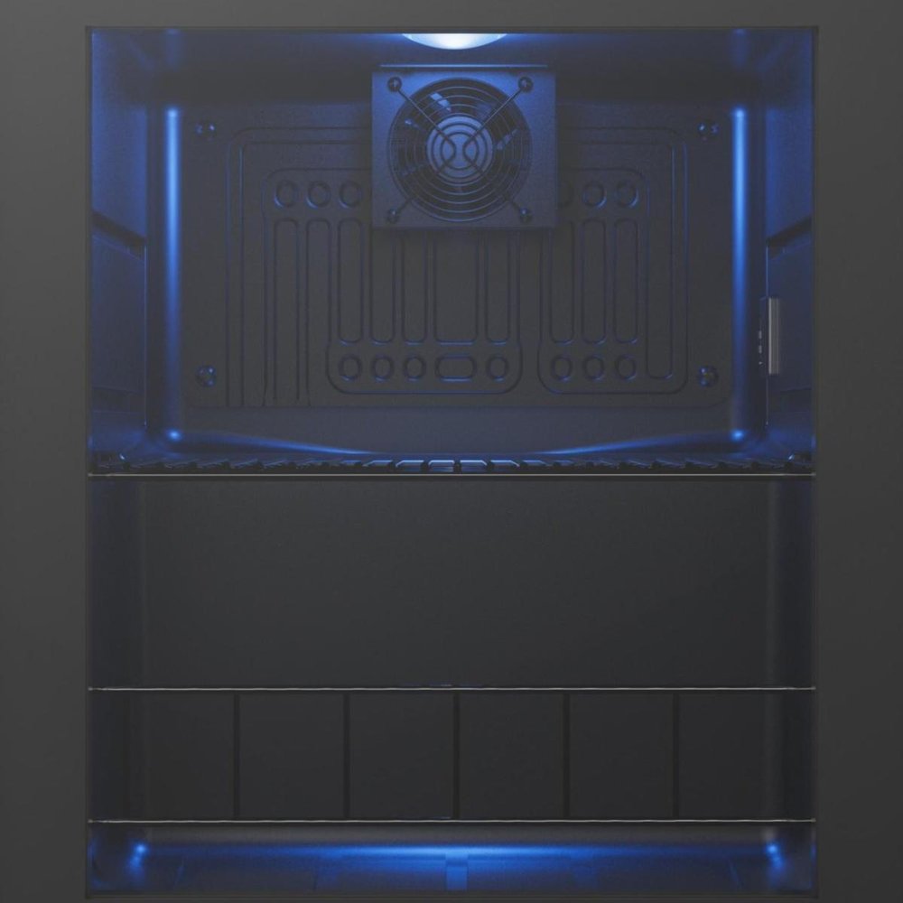 20" X 17" Clear and Black Metal Single Compartment Can Beverage Refrigerator