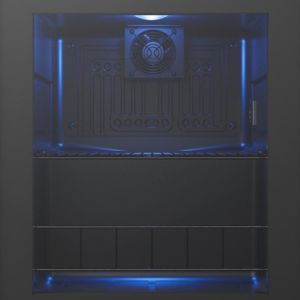 20" X 17" Clear and Black Metal Single Compartment Can Beverage Refrigerator