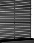 73" X 47" Black Striped Galvanized Metal Rectangular Planter Box
