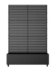 73" X 47" Black Striped Galvanized Metal Rectangular Planter Box
