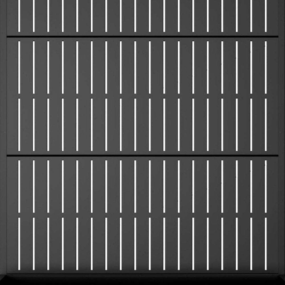 73" X 47" Black Striped Galvanized Metal Rectangular Planter Box