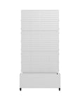 73" X 35" White Striped Galvanized Metal Rectangular Planter Box