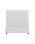 47" X 47" White Striped Galvanized Metal Rectangular Planter Box