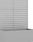 73" X 35" Gray Striped Galvanized Metal Rectangular Planter Box