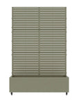 73" X 47" Gray Striped Galvanized Metal Rectangular Planter Box