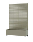 73" X 47" Gray Striped Galvanized Metal Rectangular Planter Box