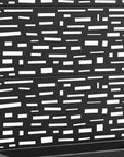 Set of Two Black Geometric Galvanized Metal Rectangular Planter Box
