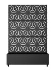 Set of Two Black Geometric Galvanized Metal Rectangular Planter Box