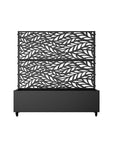 Set of Two Black Botanical Galvanized Metal Rectangular Planter Box