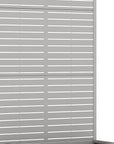 Set of Two Gray Striped Galvanized Metal Rectangular Planter Box