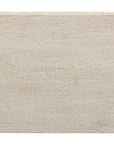 27" White Solid Wood Square Distressed Carved Floral Two Drawer Nightstand