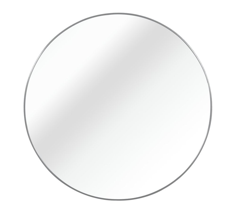 32" Black Aluminum Round Framed Bathroom Vanity Mirror