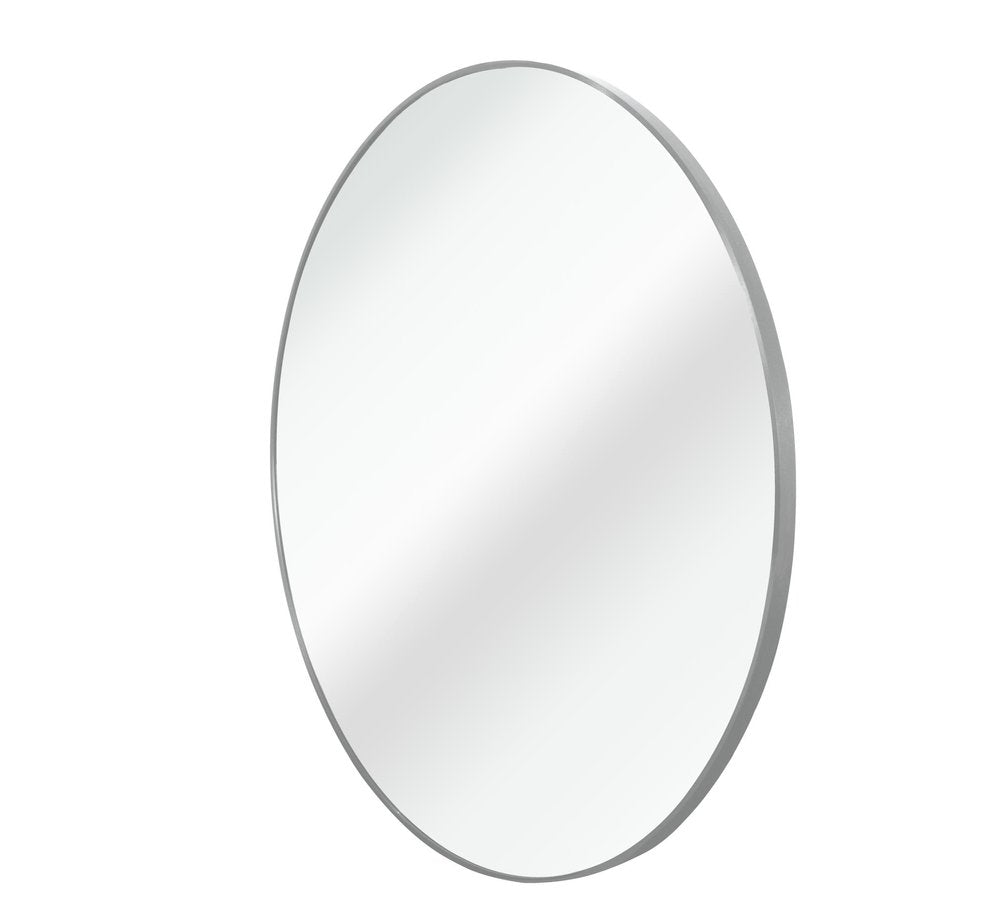 32" Black Aluminum Round Framed Bathroom Vanity Mirror