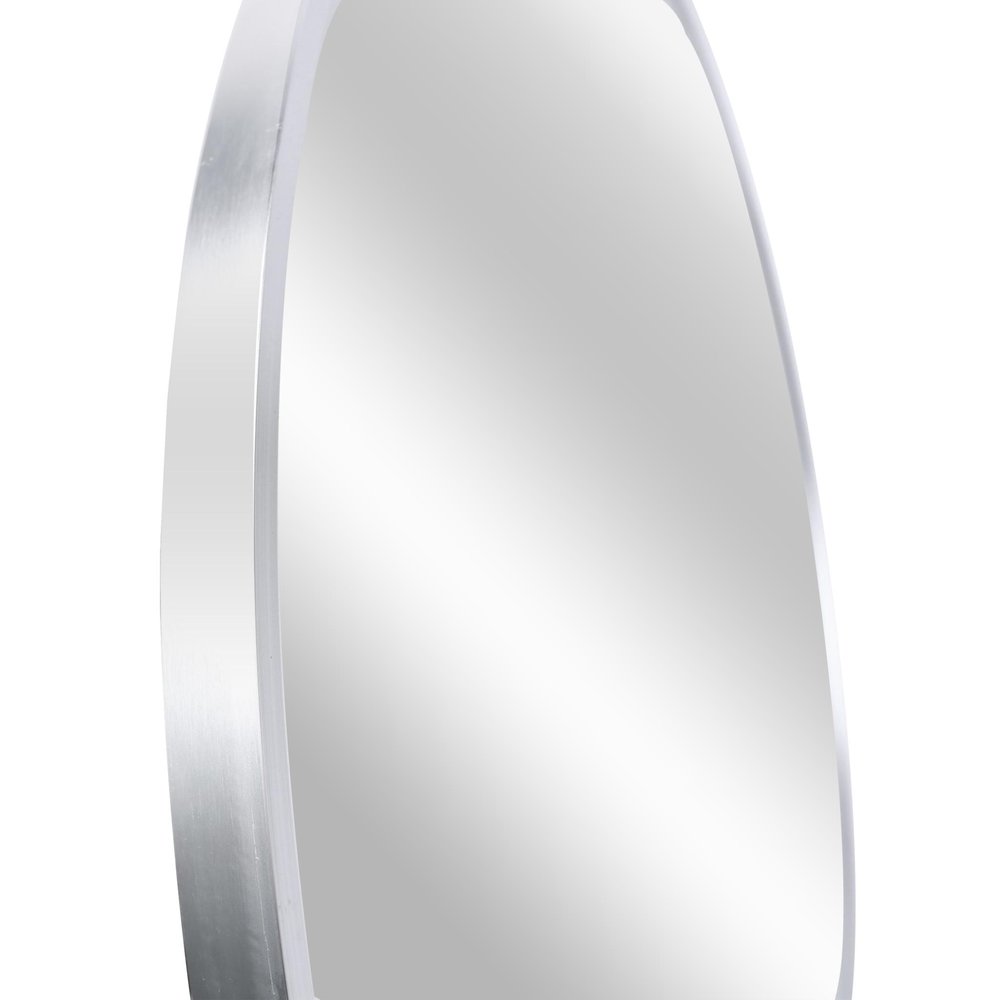 32" Black Aluminum Round Framed Bathroom Vanity Mirror