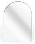 36" X 24" Silver Aluminum Arch Framed Bathroom Vanity Mirror