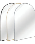 40" X 30" Silver Aluminum Arch Framed Bathroom Vanity Mirror